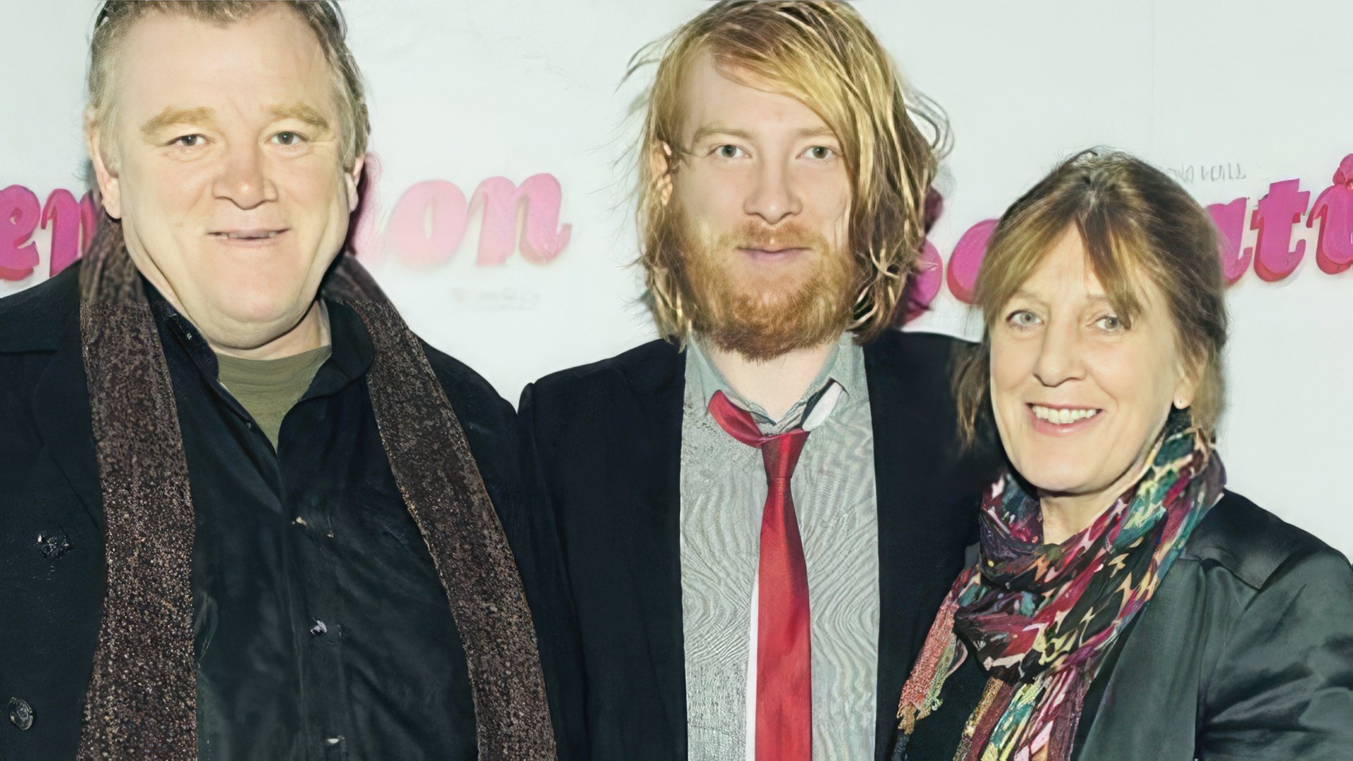 Donal Gleeson con la mamma e il papà