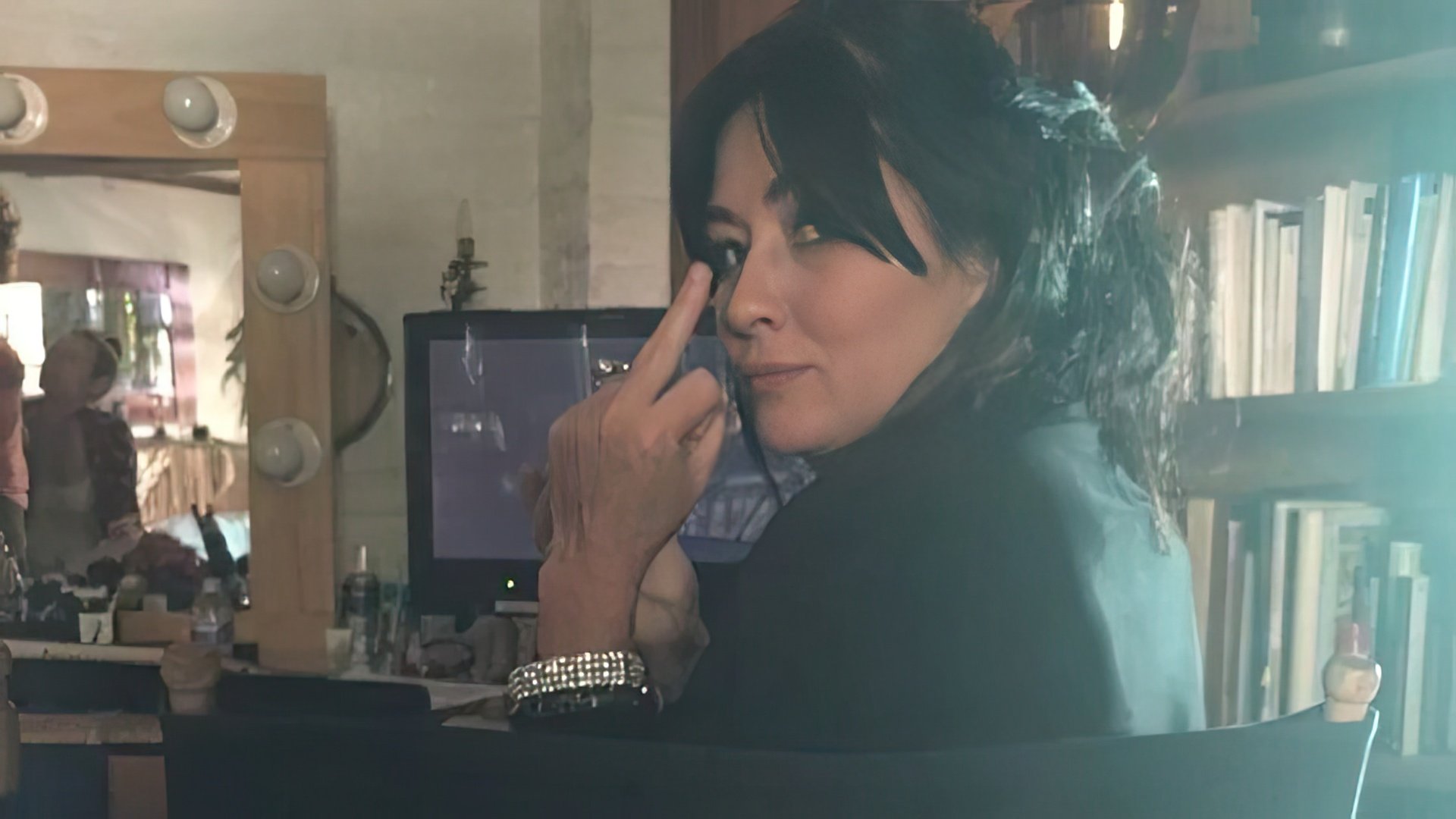 Shannen Doherty sul set di "Bethany"