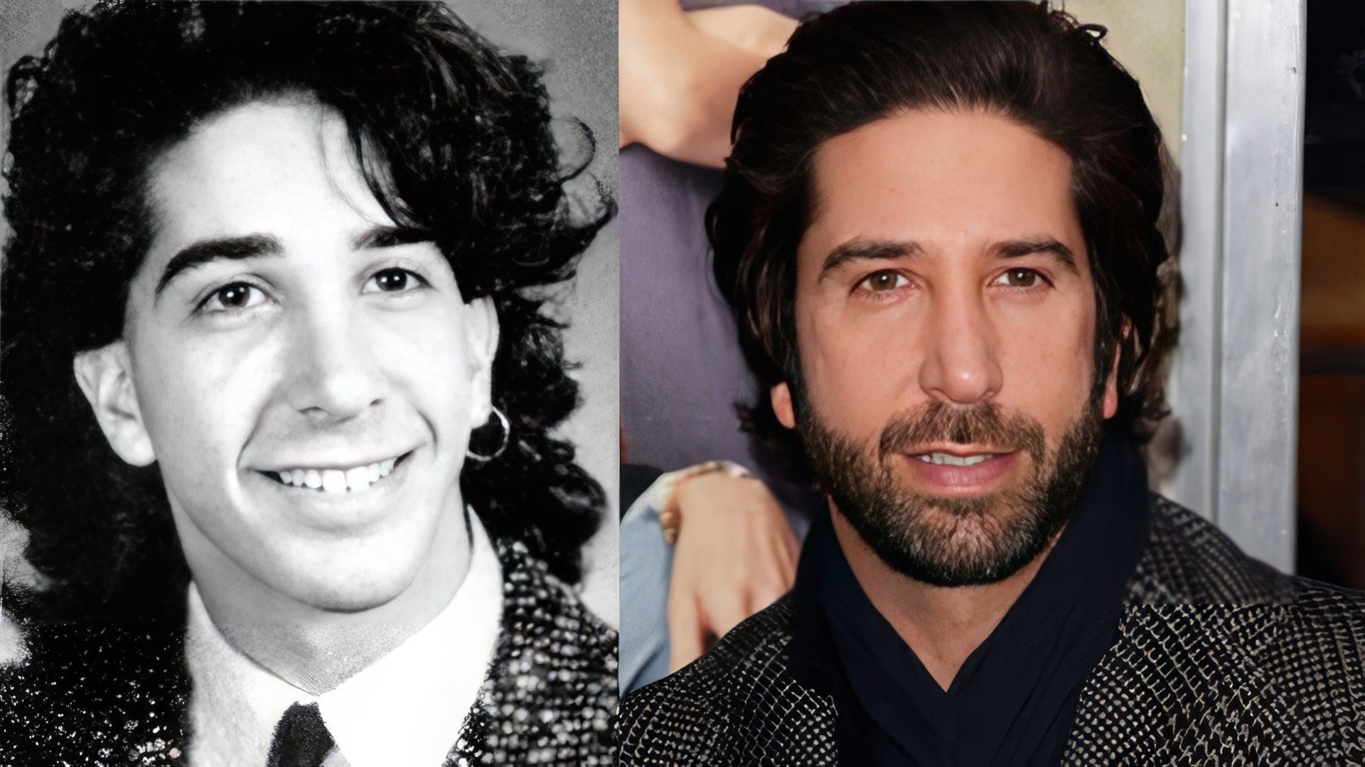 David Schwimmer nella sua giovinezza e ora
