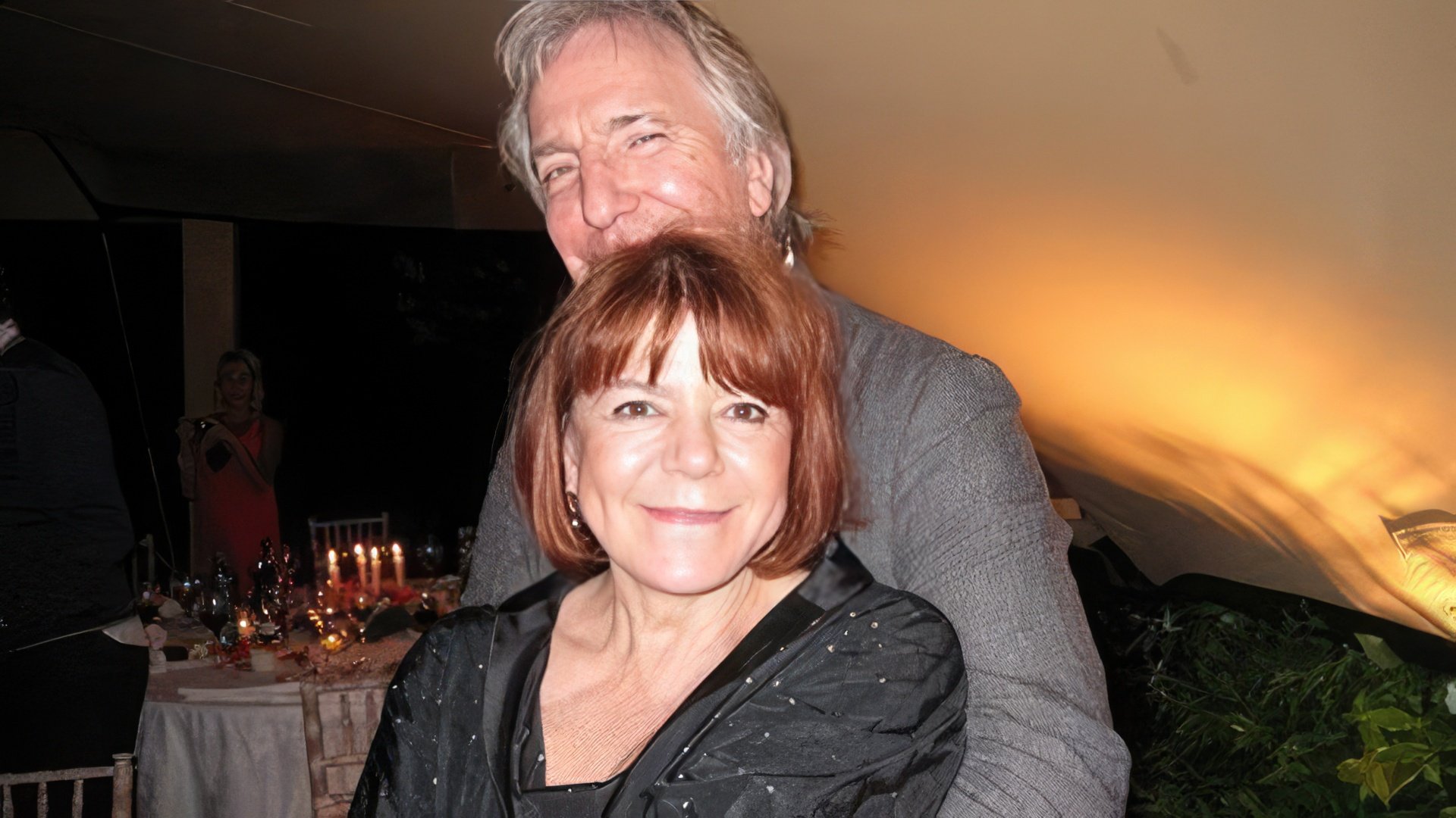Alan Rickman con sua moglie