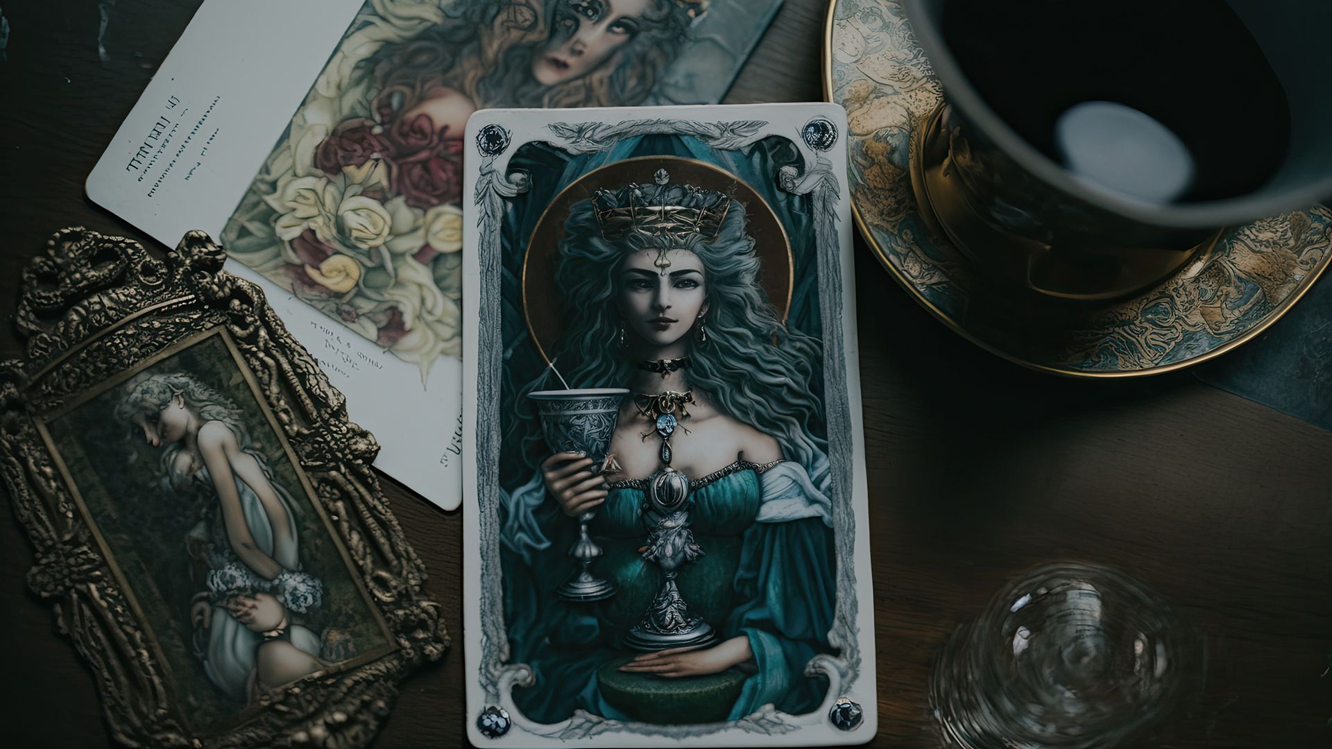 La Regina di Coppe simboleggia sensualità e profondità emotiva