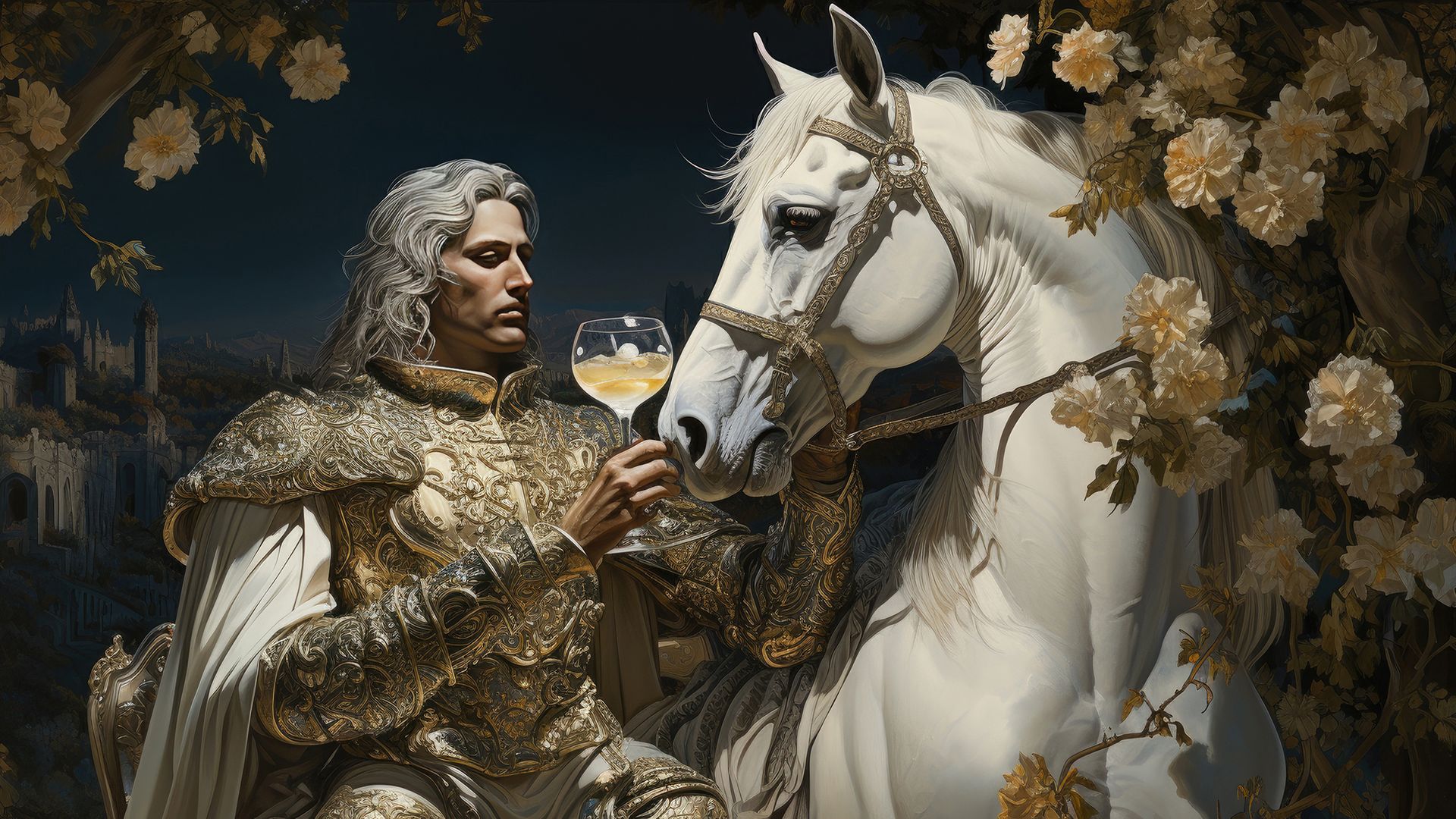 Il Cavaliere di Coppe incarna qualità cavalleresche: diplomazia, obiettivi elevati, romanticismo