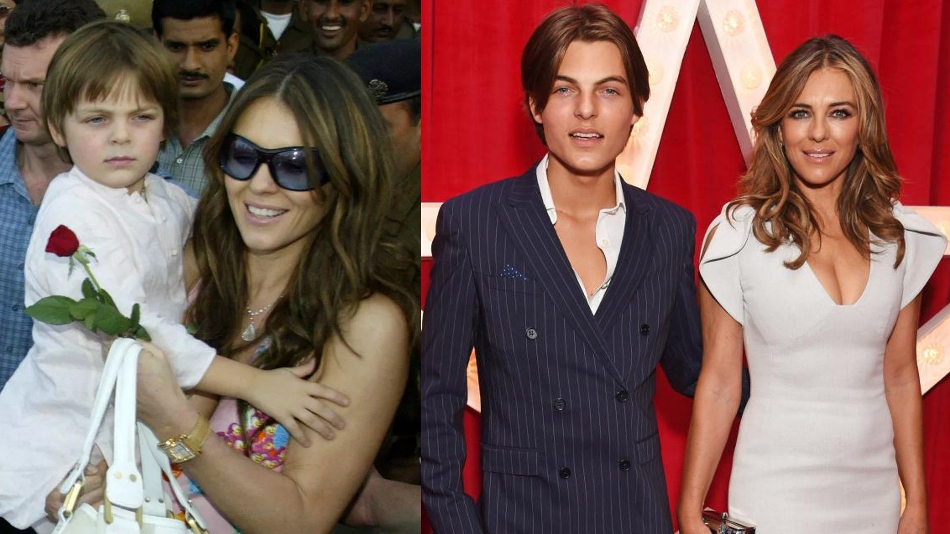 Elizabeth Hurley e suo figlio Damian