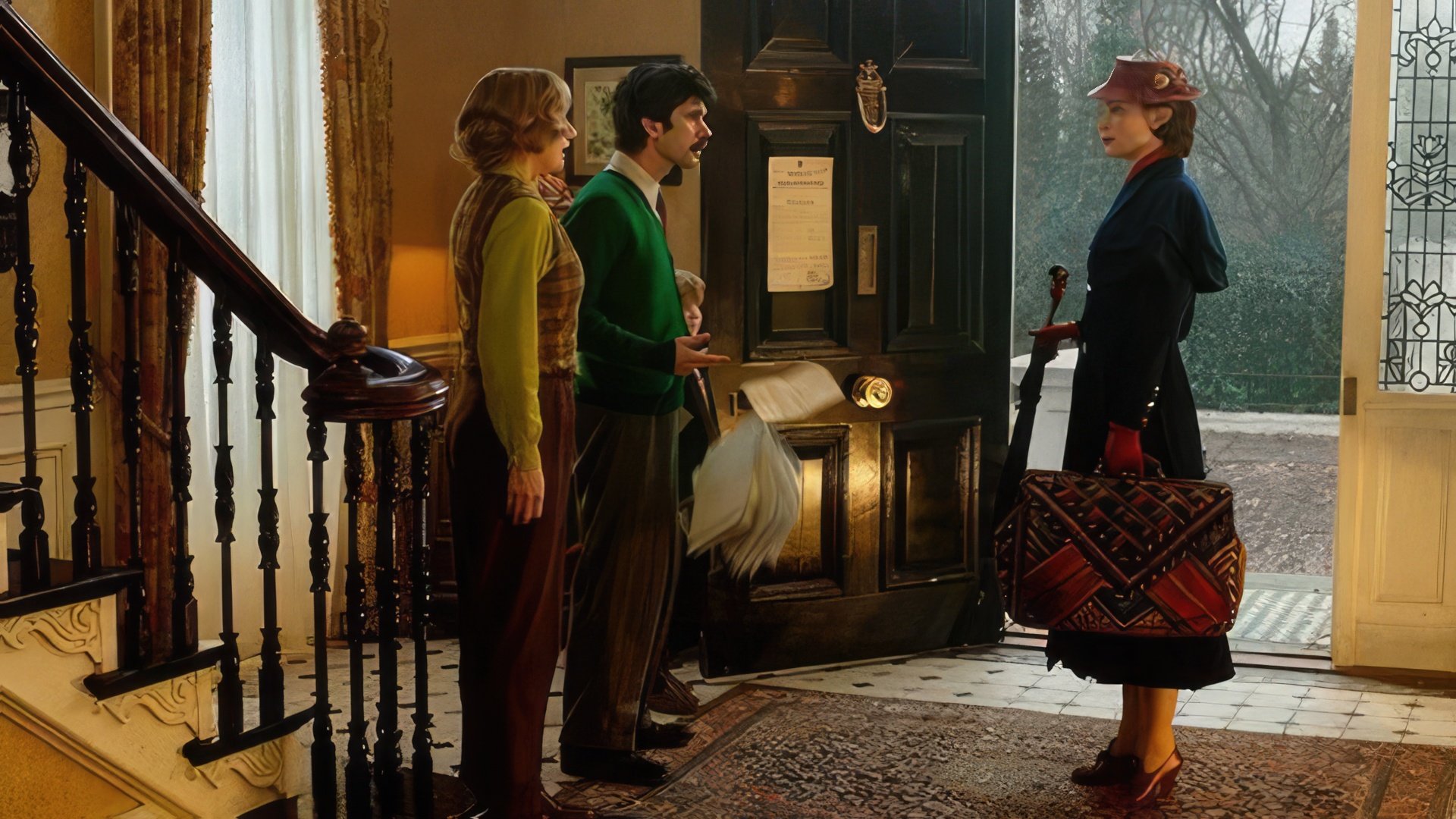 Una scena del film Mary Poppins Returns