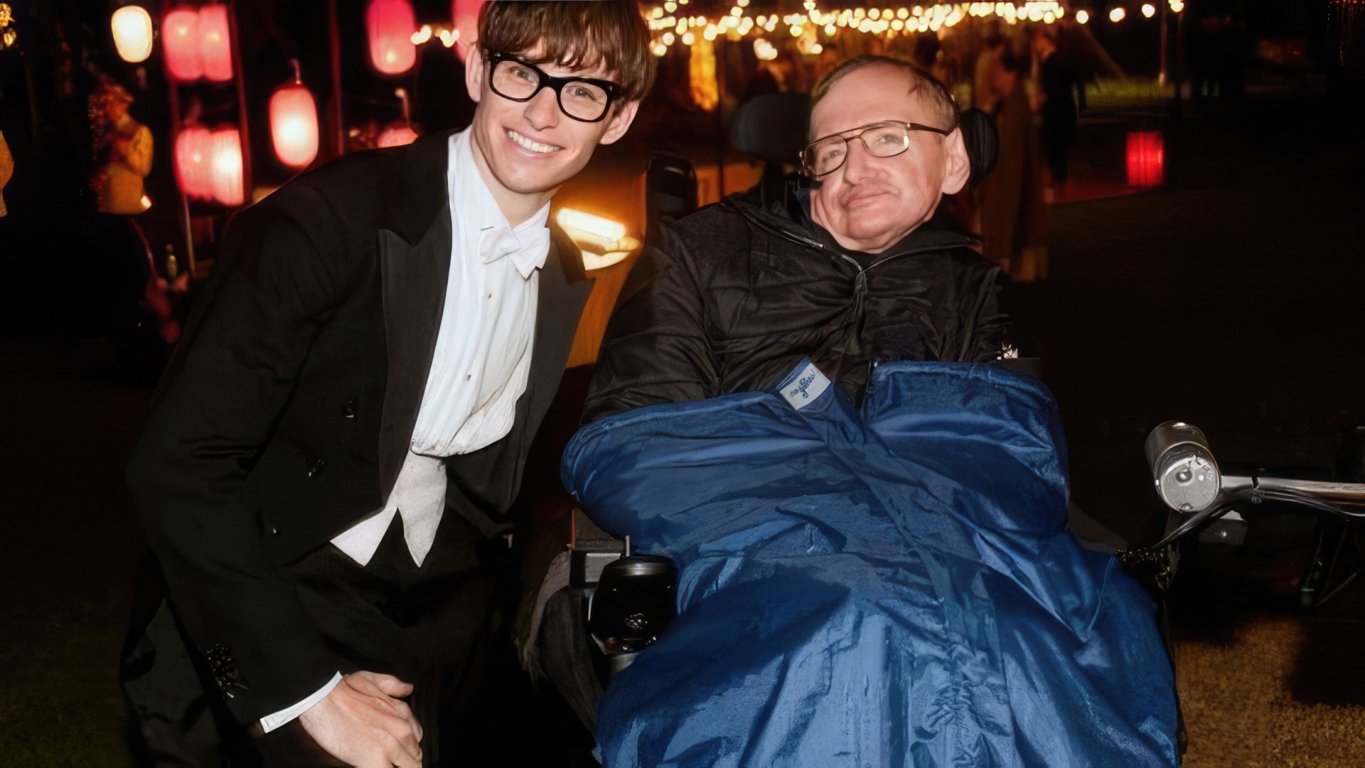 Eddie Redmayne e Stephen Hawking