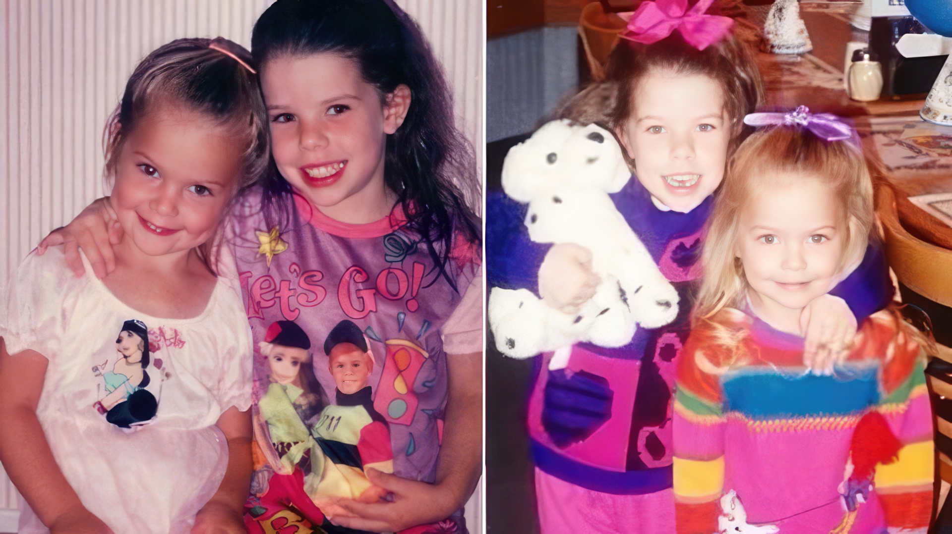 Ashley Benson e sua sorella da bambine