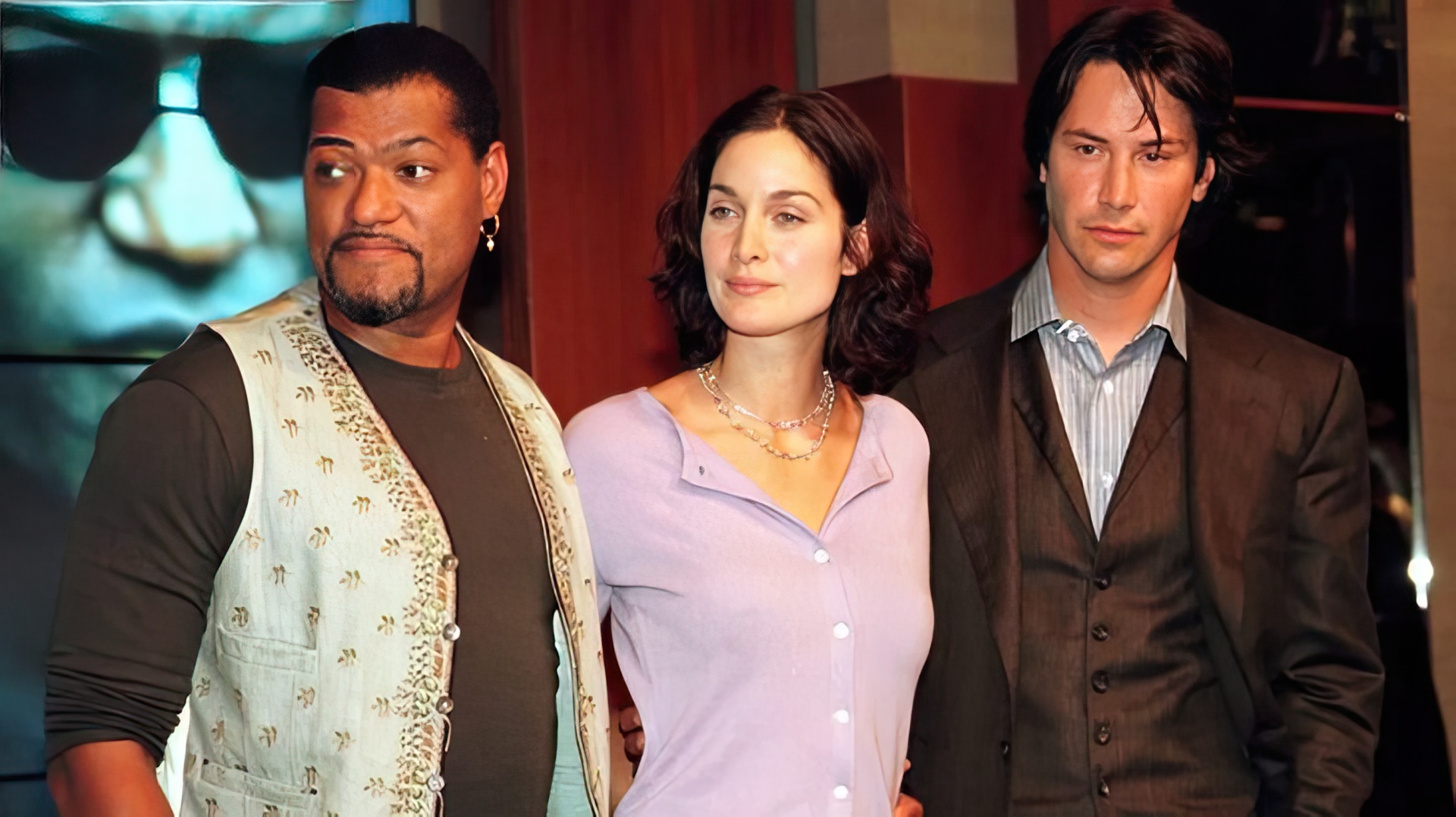 Laurence Fishburne, Carrie-Anne Moss e Keanu Reeves