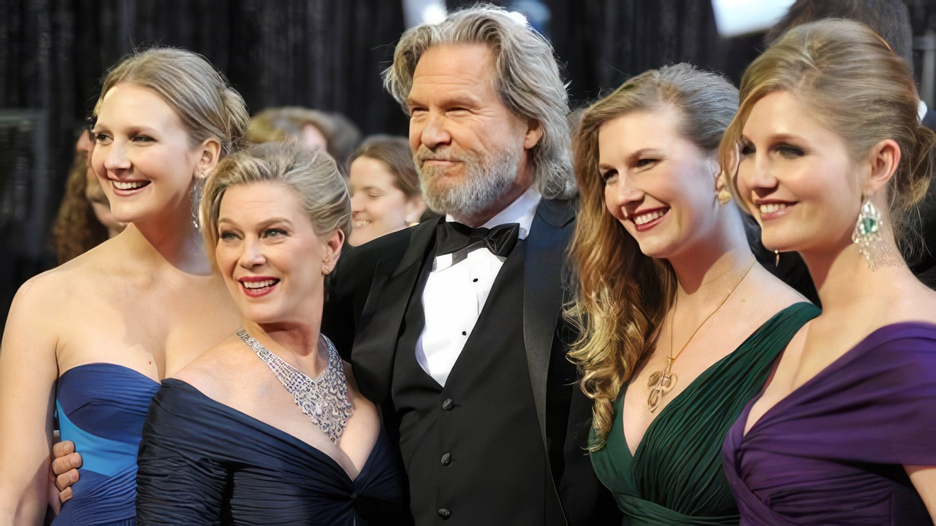Jeff Bridges con sua moglie e le sue figlie