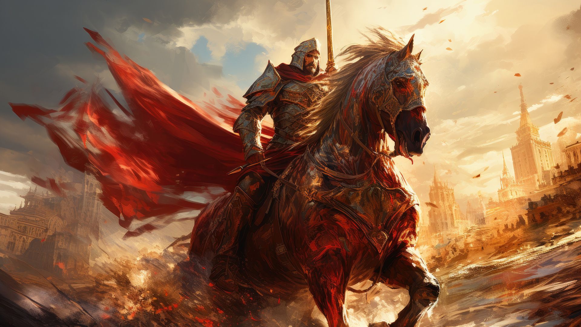 Arcana Cavaliere di Bastoni – l'incarnazione dell'elemento del Fuoco