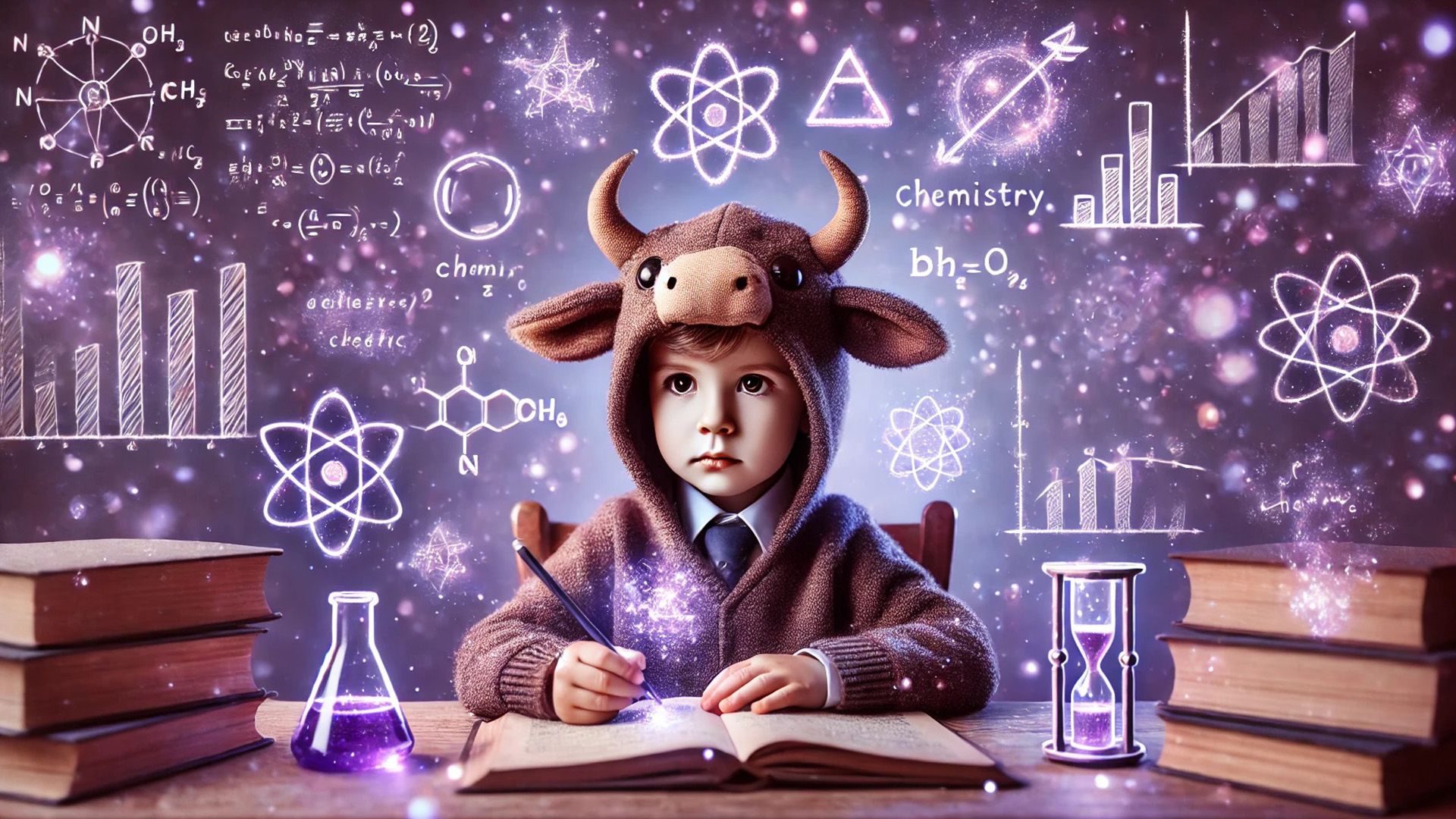 I giovani Bovini sono studenti diligenti, di successo nelle scienze naturali