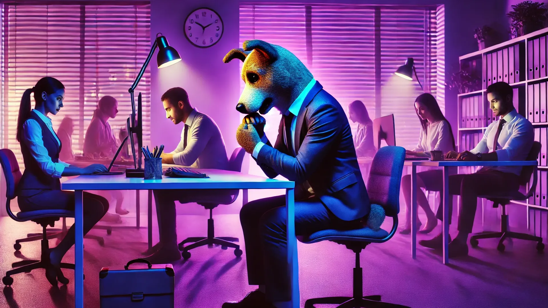 Al lavoro, i cani spesso si preoccupano delle sciocchezze