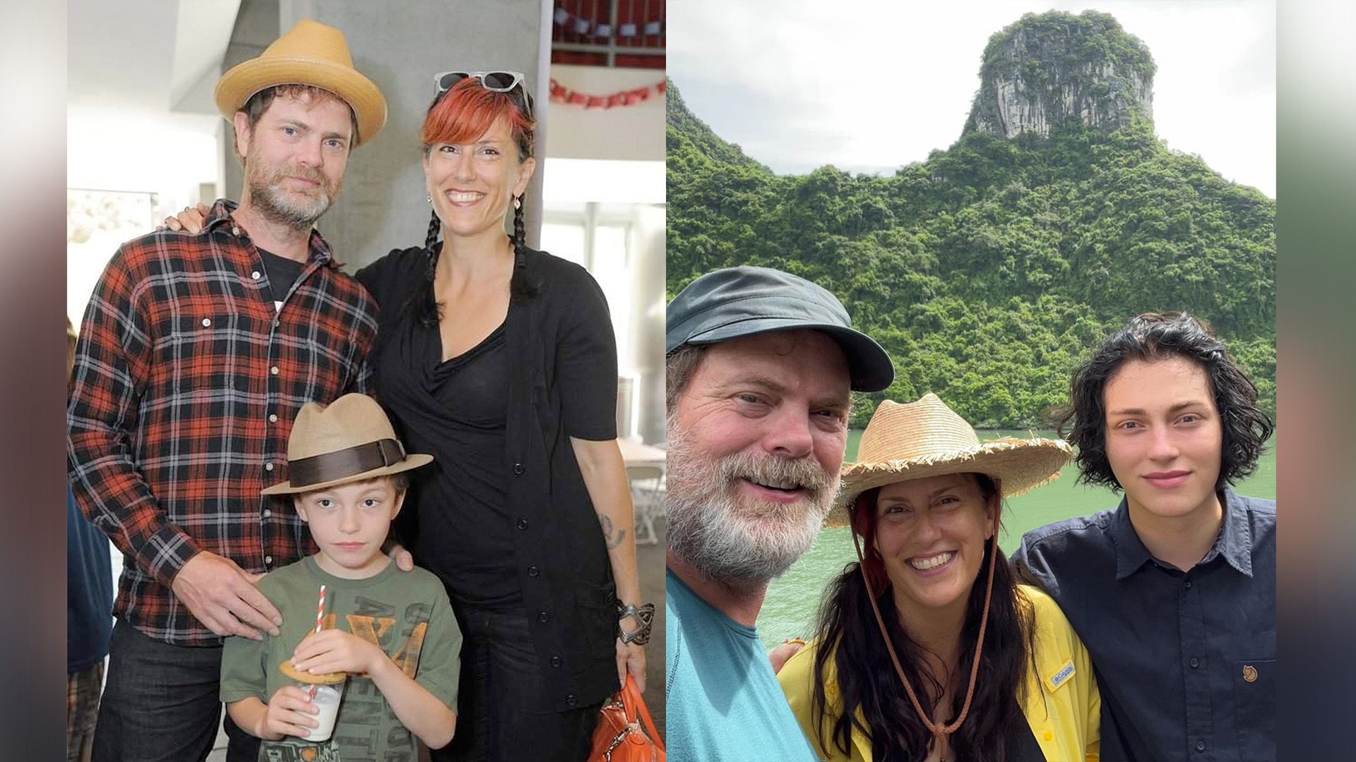 Rainn Wilson, sua moglie Holiday Reinhorn e loro figlio Walter McKenzie Wilson