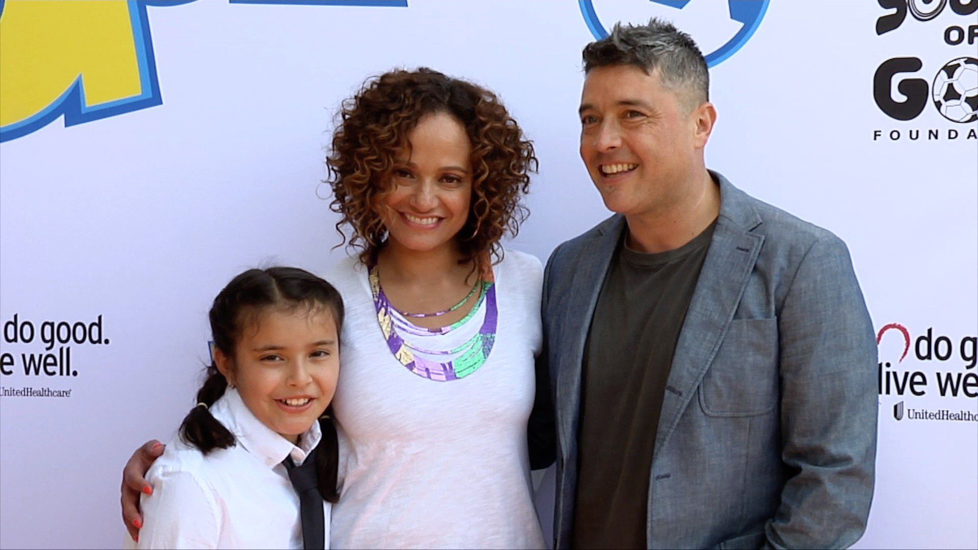 Judy Reyes, il marito George Valencia e la figlia Leila Rey Valencia a un evento mondano