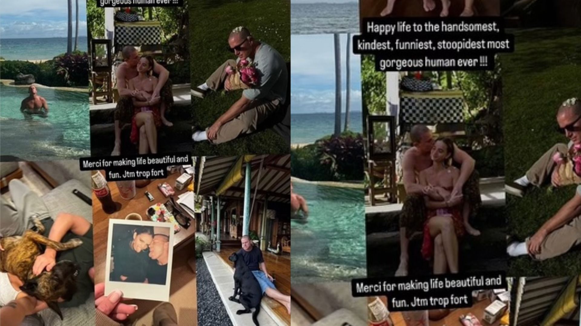 Un fotomontaggio di varie foto dell'attore Channing Tatum e della sua fidanzata Inka Williams