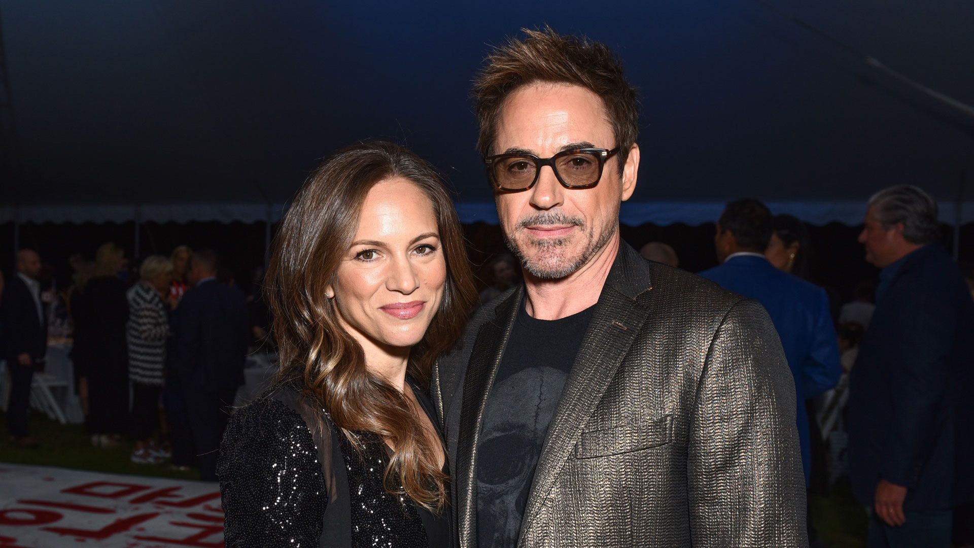 Susan Levin e Robert Downey Jr. a un evento sociale