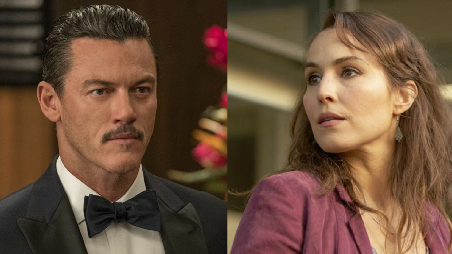 Luke Evans e Noomi Rapace da film diversi che si guardano