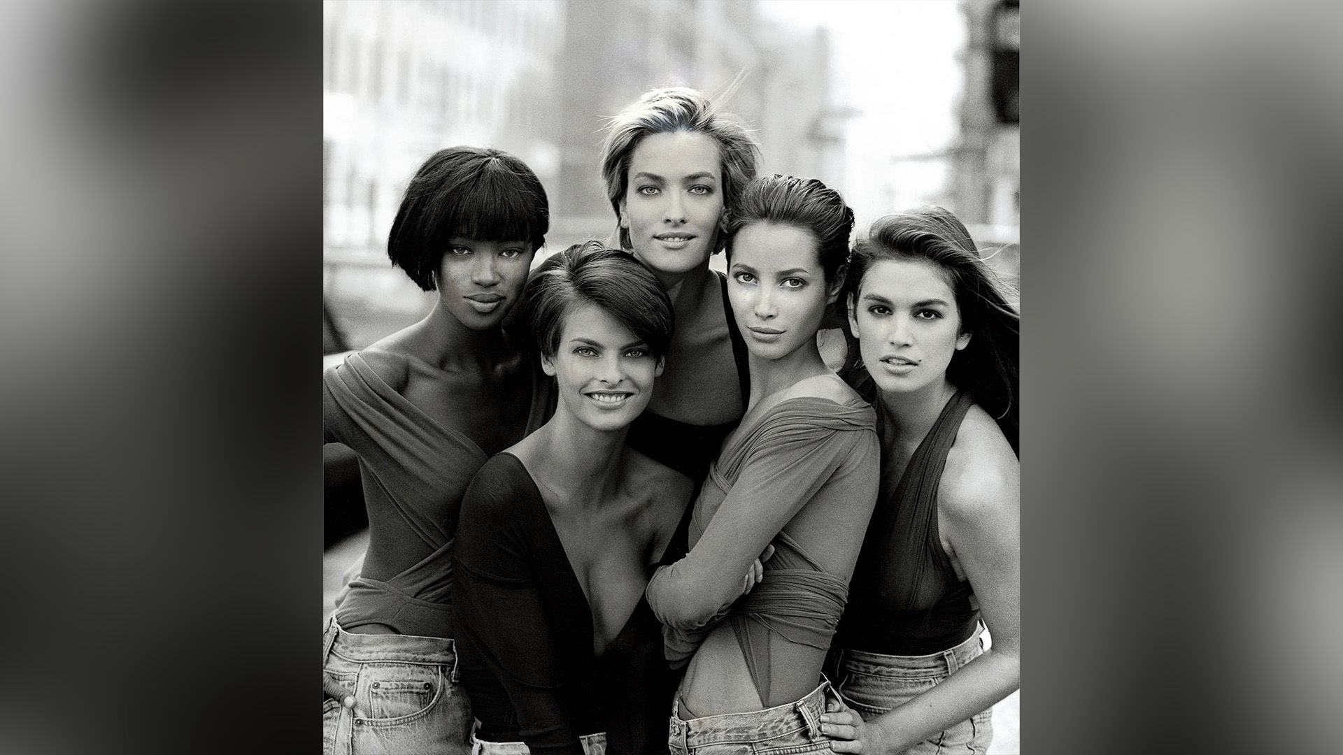Naomi Campbell, Linda Evangelista, Tatjana Patitz, Christy Turlington, e Cindy Crawford