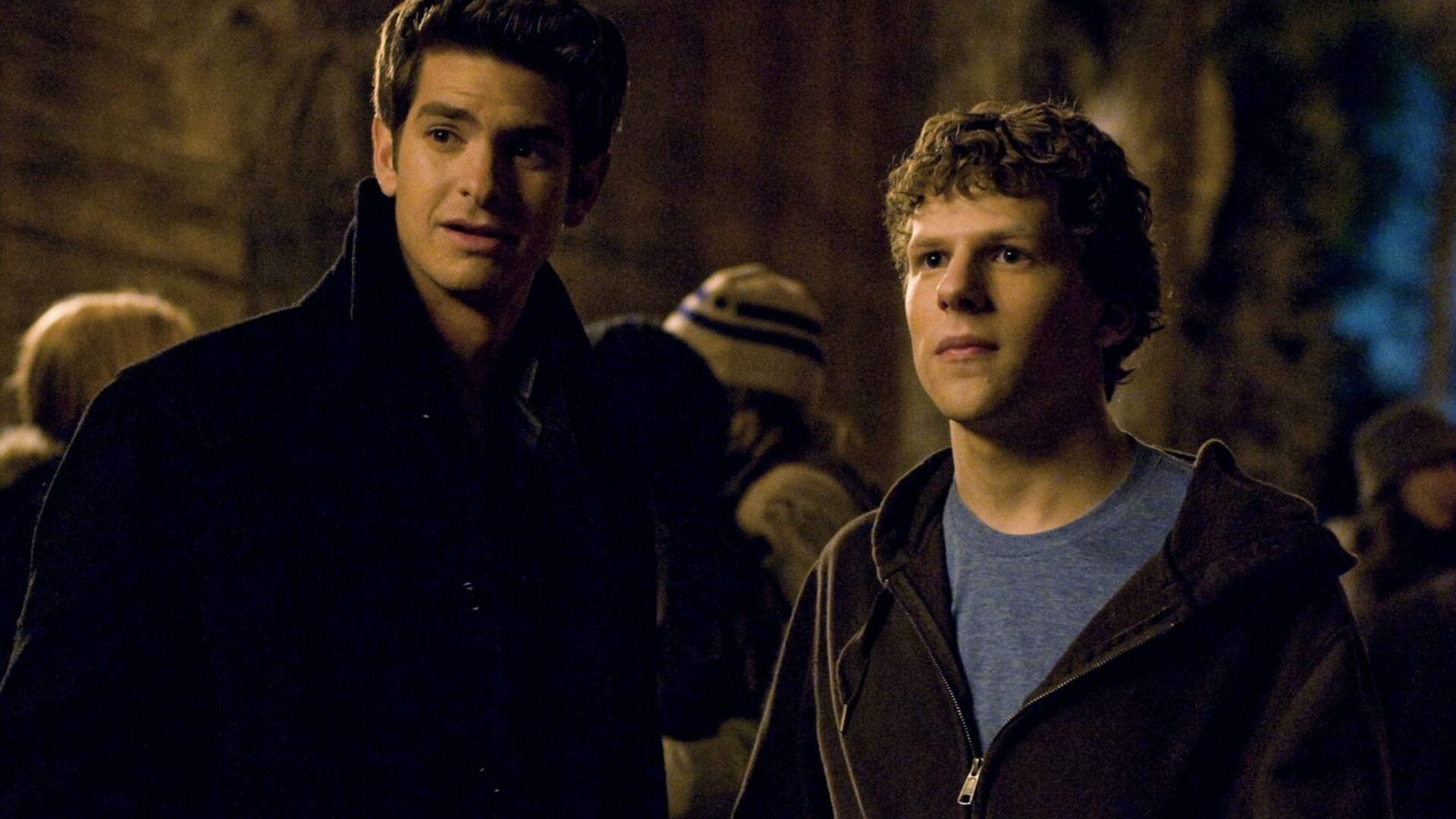 Andrew Garfield e Jesse Eisenberg in The Social Network