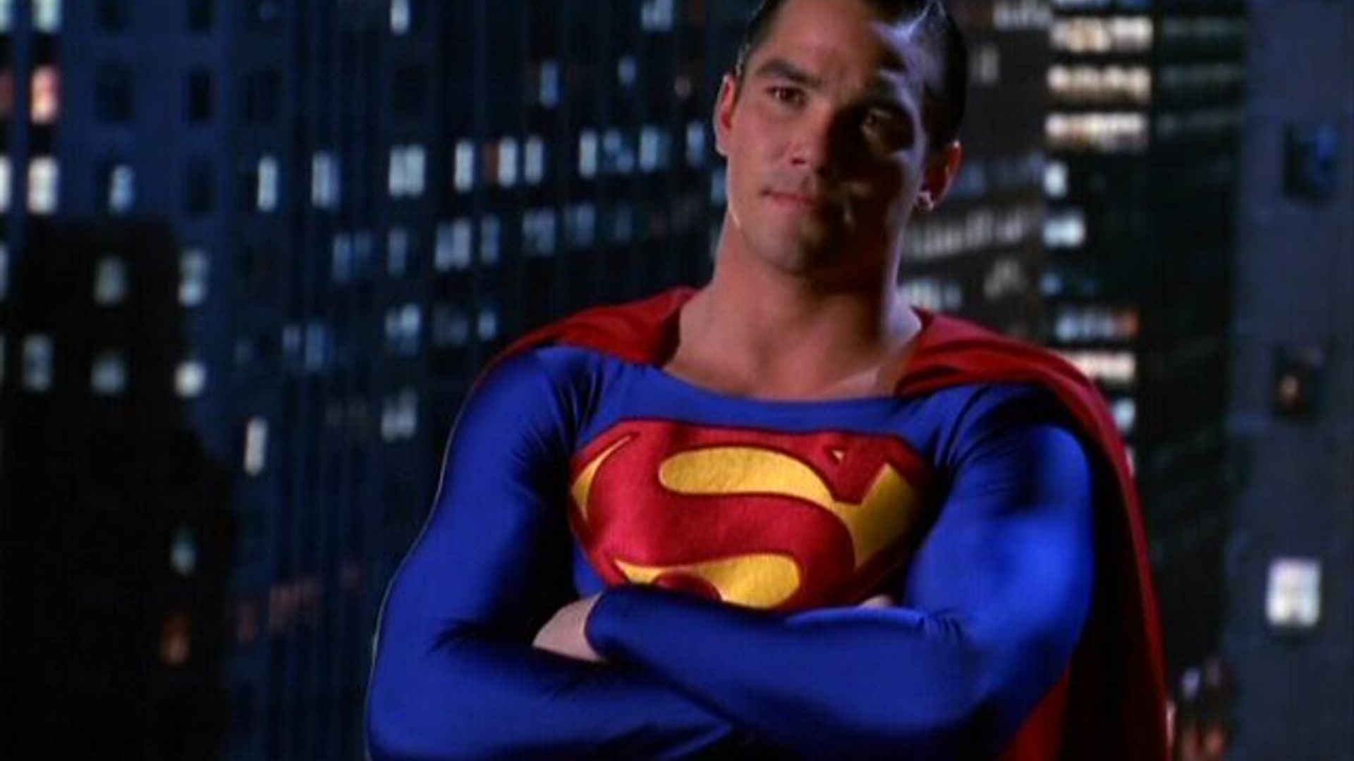 L'attore Dean Cain nei panni di Superman
