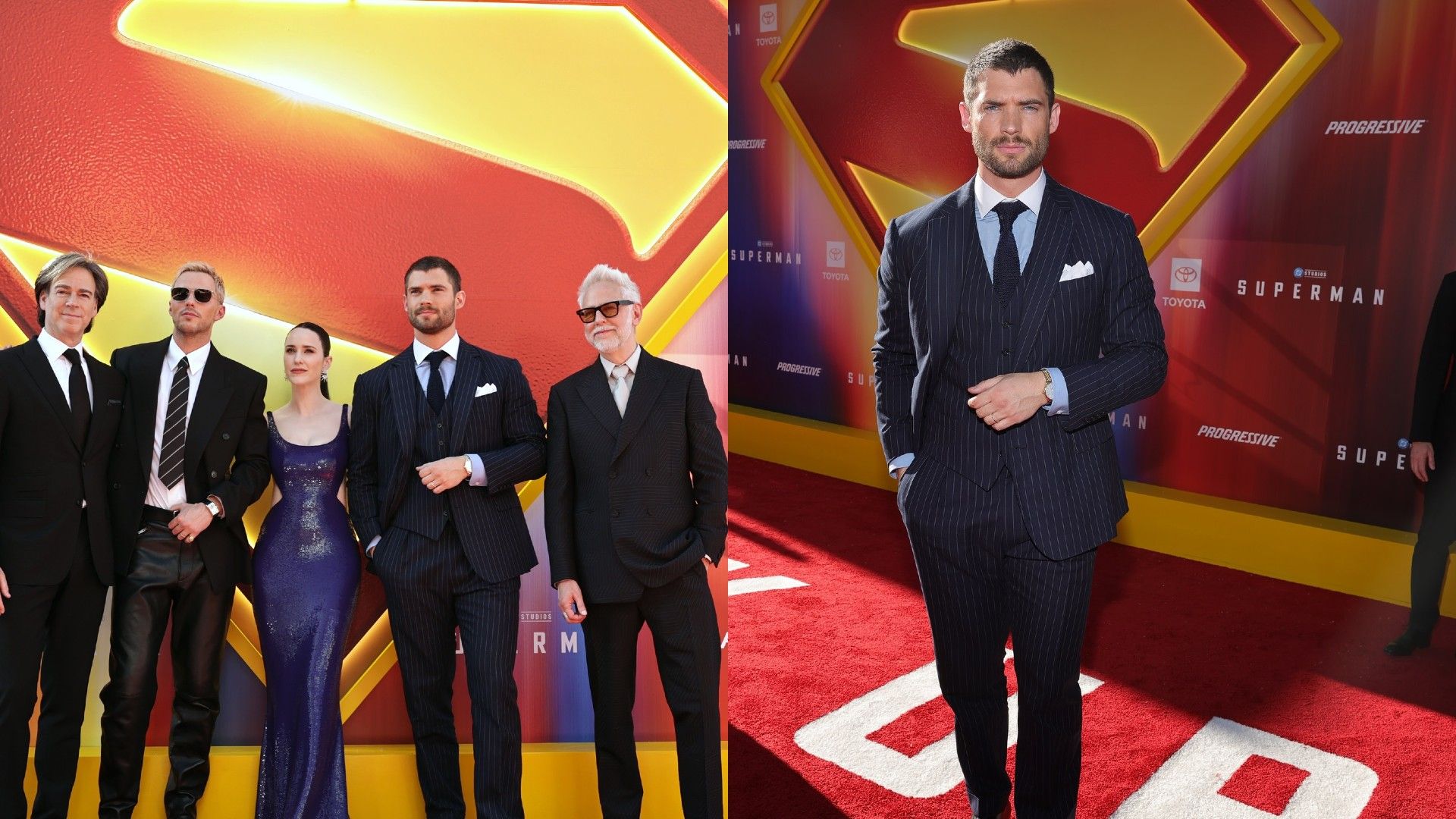 David Corenswet e il cast di Superman posano sul red carpet