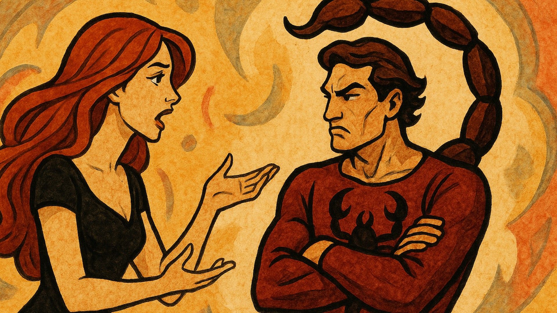Uomo Scorpione Non Accetta le Scuse di una Donna