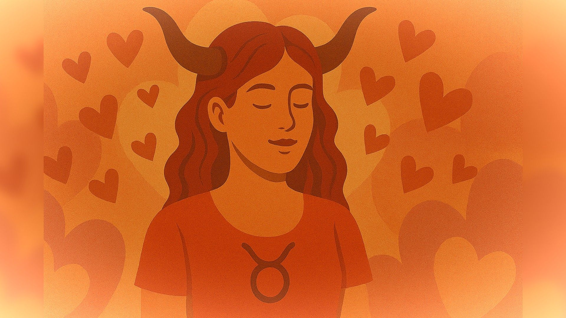 Donna del Toro, atmosfera romantica, palette arancione