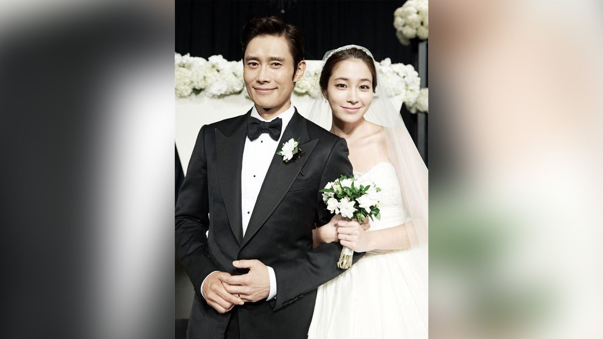 Lee Byung-hun e Lee Min-jung in abito da sposa