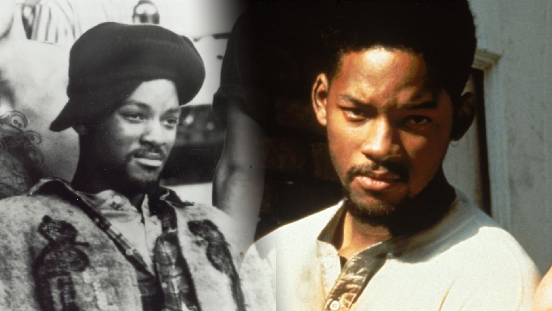 L'attore Will Smith con un berretto grande e una polo bianca guarda verso la telecamera